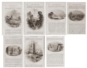 Multiple Intext Vignettes From Bridge of Allan,1853 Engraving