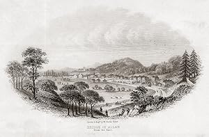 View The Bridge of Allan from the east,1853 Engraving