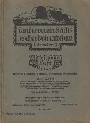 Image du vendeur pour Mitteilungen Heft 5 bis 8. Band XXVII 1938. Sonderheft Stadt Freiberg. mis en vente par Versandantiquariat Dr. Uwe Hanisch