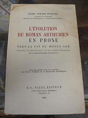 Seller image for L'Evolution Du Roman Arthurien En Prose for sale by Stony Hill Books