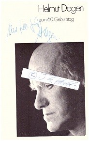 Bild des Verkufers fr HELMUT DEGEN (1911-95) Professor, deutscher Komponist, Organist und Dirigent zum Verkauf von Herbst-Auktionen