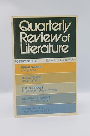 Image du vendeur pour Quarterly Review of Literature Poetry Series Vol. XXI 1-2 mis en vente par Genesee Books
