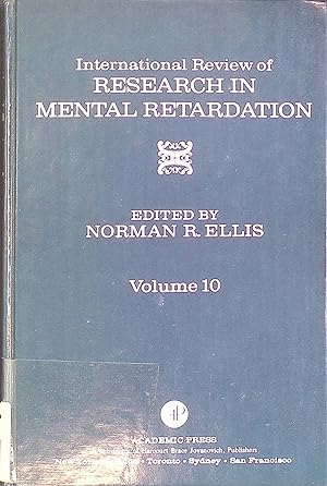 Bild des Verkufers fr International Review of Research in Mental Retardation: v. 10 zum Verkauf von books4less (Versandantiquariat Petra Gros GmbH & Co. KG)