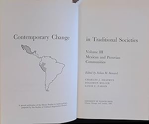 Bild des Verkufers fr Contemporary Change in Traditional Societies, vol. 3: Mexican and Peruvian Communities zum Verkauf von books4less (Versandantiquariat Petra Gros GmbH & Co. KG)