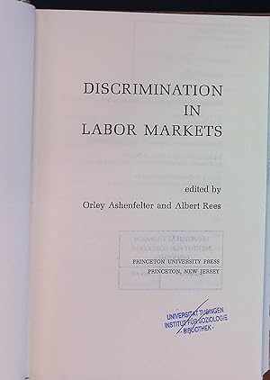 Bild des Verkufers fr Discrimination in Labor Markets Princeton Legacy Library, 1243 zum Verkauf von books4less (Versandantiquariat Petra Gros GmbH & Co. KG)