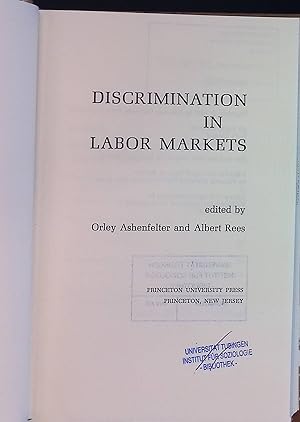 Imagen del vendedor de Discrimination in Labor Markets Princeton Legacy Library, 1243 a la venta por books4less (Versandantiquariat Petra Gros GmbH & Co. KG)