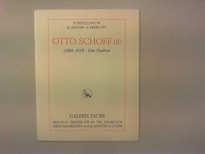 Seller image for Otto Schoff (II) (1884 - 1938) - Eine Nachlese. for sale by Antiquariat Matthias Drummer