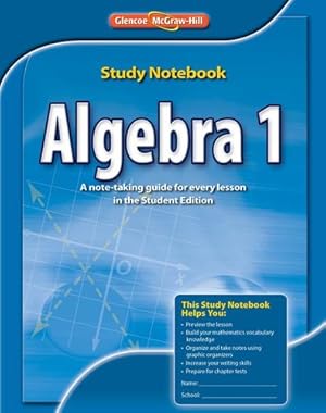 Seller image for Algebra 1 Study Notebook (MERRILL ALGEBRA 1) by McGraw Hill [Paperback ] for sale by booksXpress