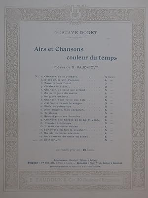 Bild des Verkufers fr DORET Gustave Soir d'Avril Chant Piano zum Verkauf von partitions-anciennes