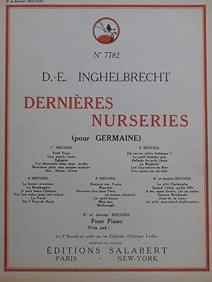 Image du vendeur pour INGHELBRECHT D. E. La Nursery 6e Recueil Piano 1932 mis en vente par partitions-anciennes