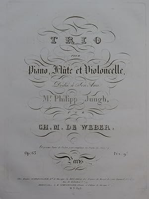 WEBER Trio op 63 Piano ca1830
