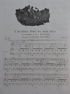 Seller image for LABARRE Thodore L'Humble toit de mon Pre Chant Piano ca1830 for sale by partitions-anciennes