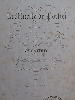 Immagine del venditore per AUBER D. F. E. La Muette de Portici Ouverture Piano ca1830 venduto da partitions-anciennes