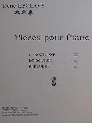 Seller image for ESCLAVY Ren Prlude Piano for sale by partitions-anciennes