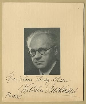 Seller image for Wilhelm Backhaus (1884-1969) - Signed photo - Stockholm 1941 for sale by PhP Autographs