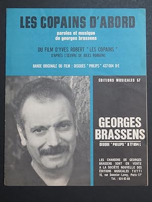 Les Copains d'Abord Georges Brassens Chant Piano 1965
