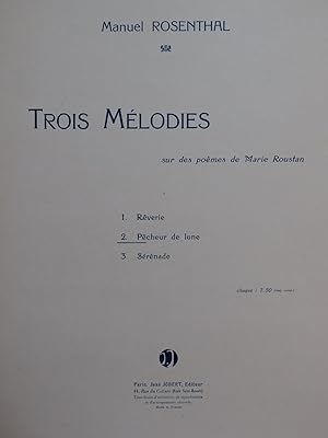 Bild des Verkufers fr ROSENTHAL Manuel Pcheur de Lune Chant Piano 1935 zum Verkauf von partitions-anciennes