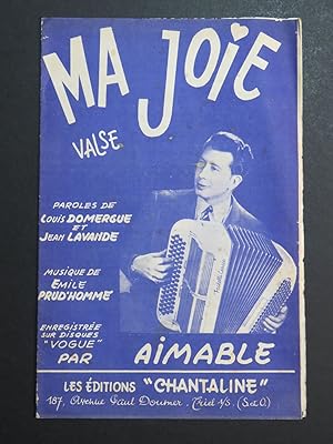 Seller image for Ma Joie Valse Aimable Emile Prud'homme Accordon 1954 for sale by partitions-anciennes