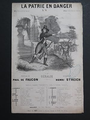 La Patrie en Danger Henri Streich Chant Guitare ca1830