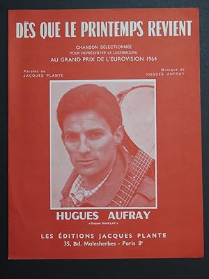Dès que le Printemps revient Hugues Aufray Chant Piano 1964