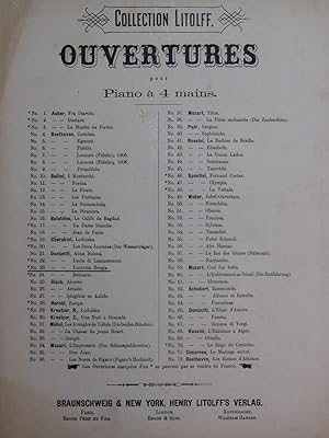 Immagine del venditore per DONIZETTI G. Lucrezia Borgia Ouverture Piano 4 mains venduto da partitions-anciennes