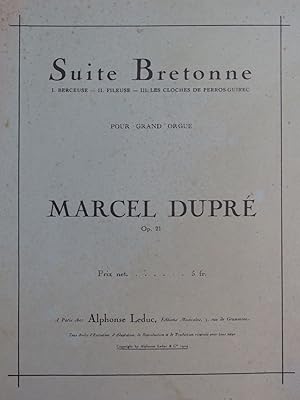 DUPRÉ Marcel Suite Bretonne Orgue 1924