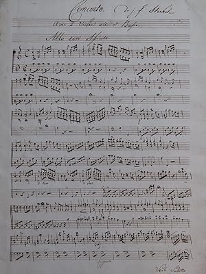 Immagine del venditore per STERKEL Johann Franz Xaver Concerto C Maj Manuscrit Piano Violon ca1800 venduto da partitions-anciennes