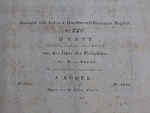 WEBER Der Freischütz Duett Chant Guitare ca1822