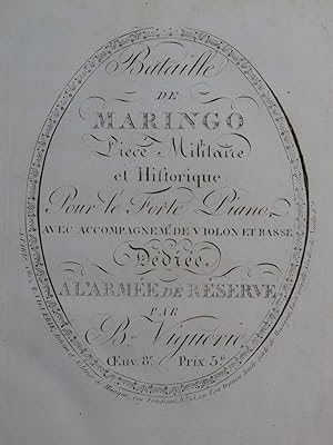 Imagen del vendedor de VIGUERIE Bernard Bataille de Maringo Piano Violon Basse ca1790 a la venta por partitions-anciennes