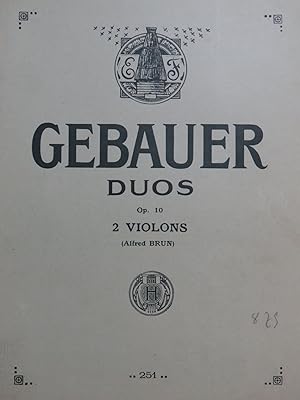 GEBAUER Johann Christian Six Duos op 10 pour 2 Violons
