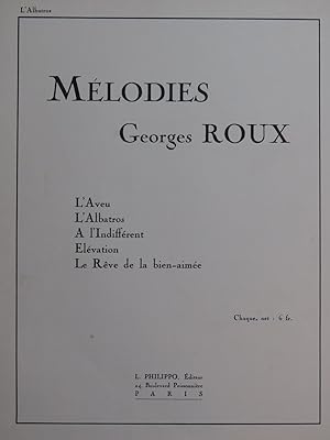 Seller image for ROUX Georges L'Albatros Chant Piano for sale by partitions-anciennes
