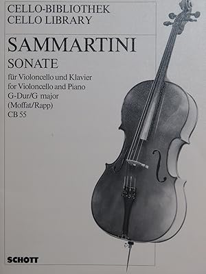 Bild des Verkufers fr SAMMARTINI Giovanni Battista Sonate G dur Violoncelle Piano zum Verkauf von partitions-anciennes