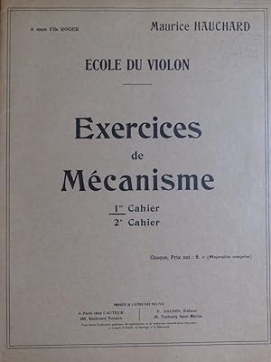 Bild des Verkufers fr HAUCHARD Maurice Exercices de Mcanisme 1er Cahier Violon 1925 zum Verkauf von partitions-anciennes