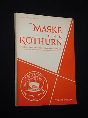 Maske und Kothurn. 7. Jahrgang, Heft 2, 1961. Vierteljahresschrift für Theaterwissenschaft. Herau...