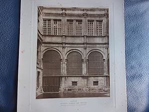 Planche 1910 ROUEN ANCIENNE CHAMBRE DES COMPTES FACADE EXTERIEURE DE LA GALERIE HOTELS ET MAISONS...