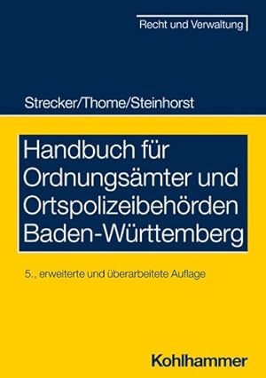 Seller image for Handbuch Fur Ordnungsamter Und Ortspolizeibehorden Baden-wurttemberg -Language: German for sale by GreatBookPricesUK