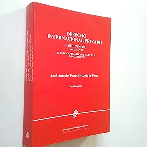 Immagine del venditore per Derecho internacional privado. Parte general. Volumen II. Tcnica aplicativa de la regla de conflicto venduto da MAUTALOS LIBRERA