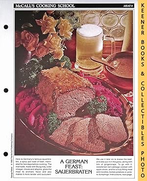 McCall's Cooking School Recipe Card: Meat 8 - Sauerbraten With Red Cabbage : Replacement McCall's...