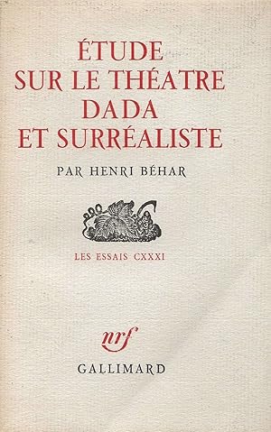 Bild des Verkufers fr Etude sur le thtre Dada et Surraliste. zum Verkauf von Librairie Les Autodidactes - Aichelbaum