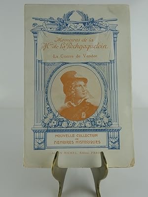 Imagen del vendedor de Mmoires de la Marquise de la Rochejaquelein sur la Guerre de Vende. a la venta por Librairie Christian Chaboud