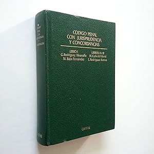 Image du vendeur pour Cdigo penal con jurisprudencia y concordancias. Libro I y Libros II y III mis en vente par MAUTALOS LIBRERA