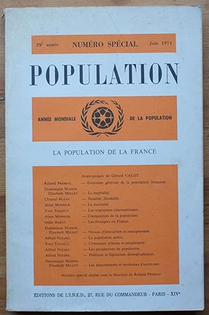 Population - Numéro spécial de juin 1974 - De la population de la France