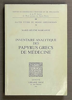 Imagen del vendedor de Inventaire analytique des papyrus grecs de mdecine a la venta por Meretseger Books