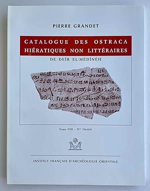 Image du vendeur pour Catalogue des ostraca hiratiques non littraires de Deir el-Medineh. Tome VIII: Nos 706-830 mis en vente par Meretseger Books