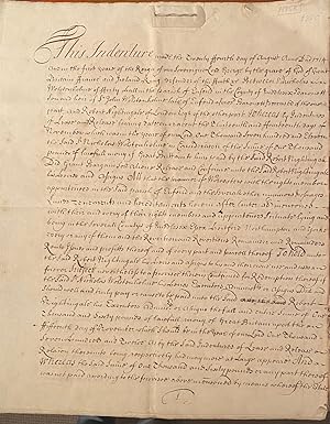 Early 18th C indenture document