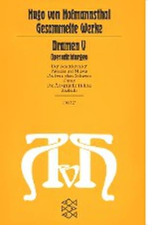 Imagen del vendedor de Dramen V : (Operndichtungen) a la venta por AHA-BUCH GmbH