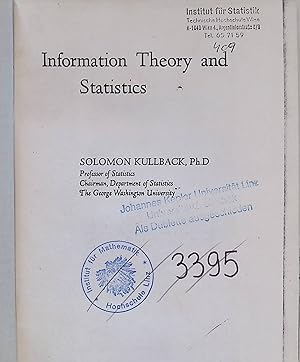 Immagine del venditore per Information Theory and Statistics venduto da books4less (Versandantiquariat Petra Gros GmbH & Co. KG)
