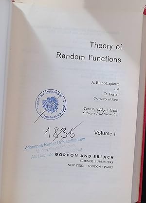 Imagen del vendedor de Theory of random functions; Vol. 1 a la venta por books4less (Versandantiquariat Petra Gros GmbH & Co. KG)