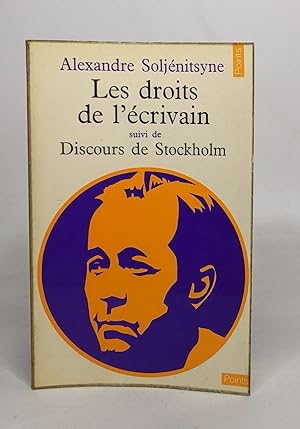 Seller image for Les droits de l'crivain suivi de discours de stockholm for sale by crealivres