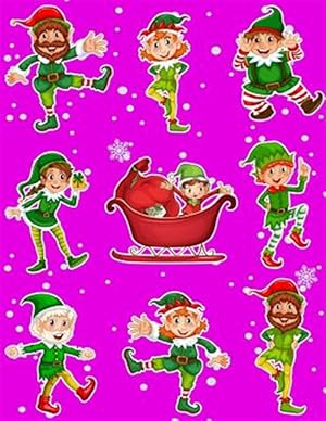 Seller image for Christmas Holiday Sticker Album Dancing Elves: 100 Plus Pages for Permanent Sticker Collection, Activity Book for Boys and Girls - 8.5 by 11 for sale by GreatBookPrices